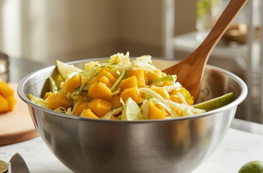 Mango Slaw with ripe mango