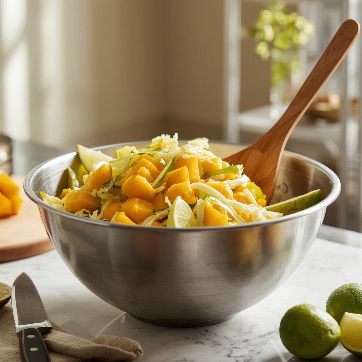 Mango Slaw with ripe mango