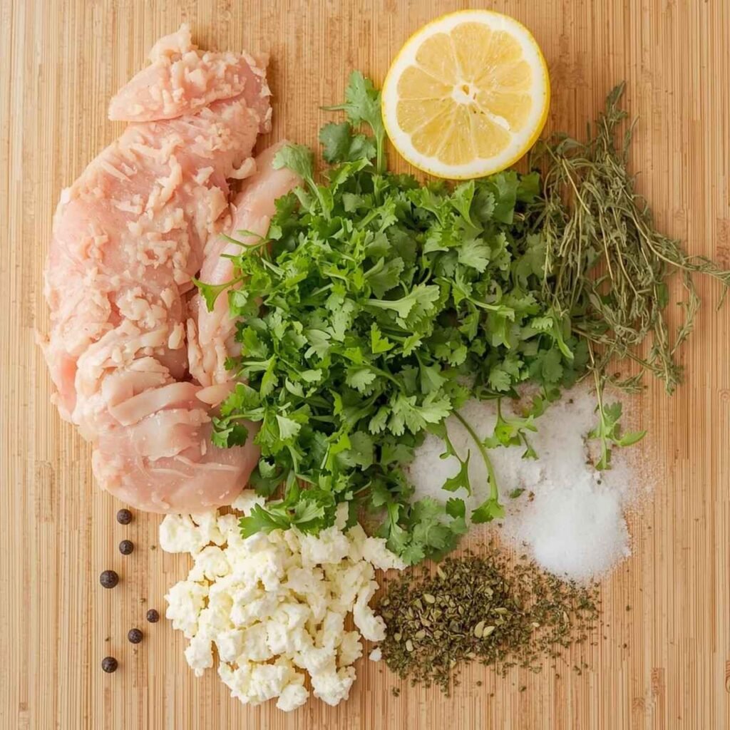 Mediterranean Chicken Patties ingrediants