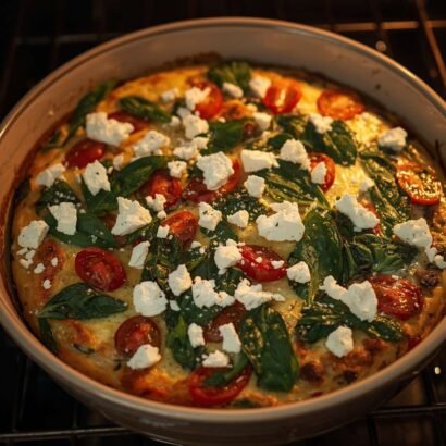 Mediterranean Frittata with feta cheese