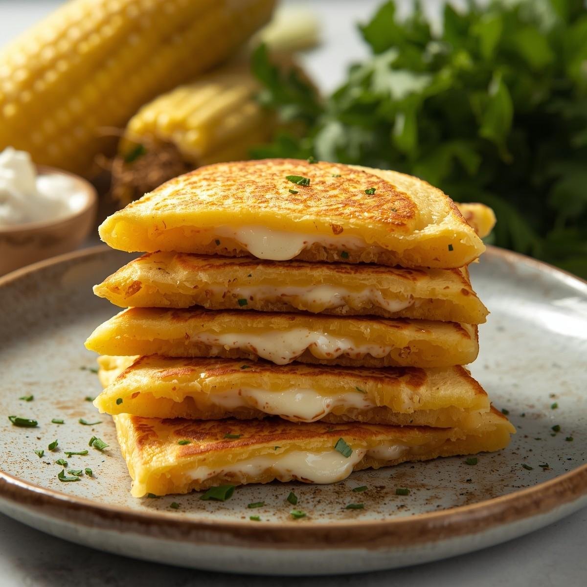 Venezuelan sweet corn cachapas