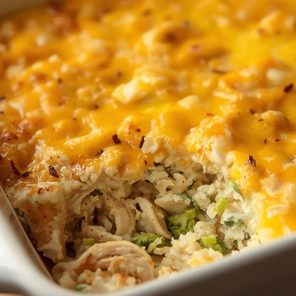 chicken broccoli baked rice casserole