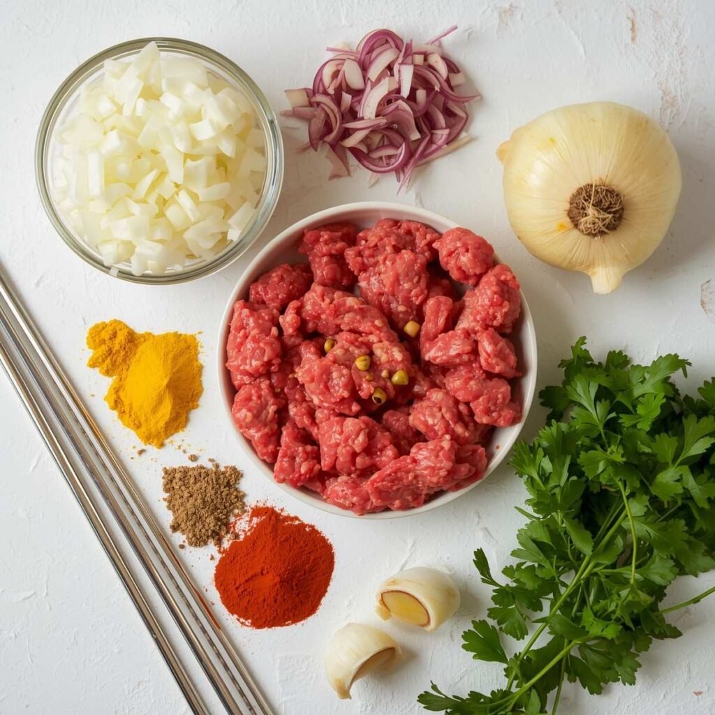 ingredients for Easy Koobideh Kabobs