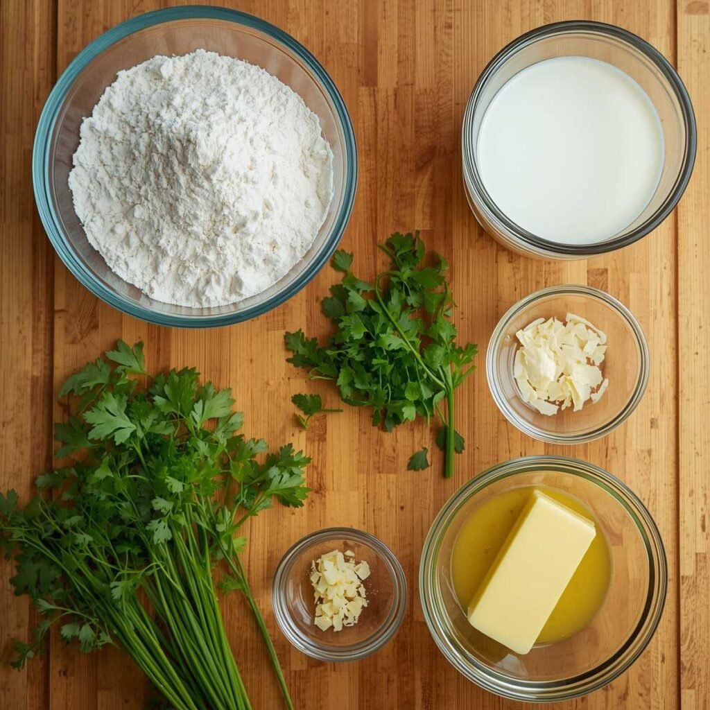 ingredients for Savory Dinner Pancakes