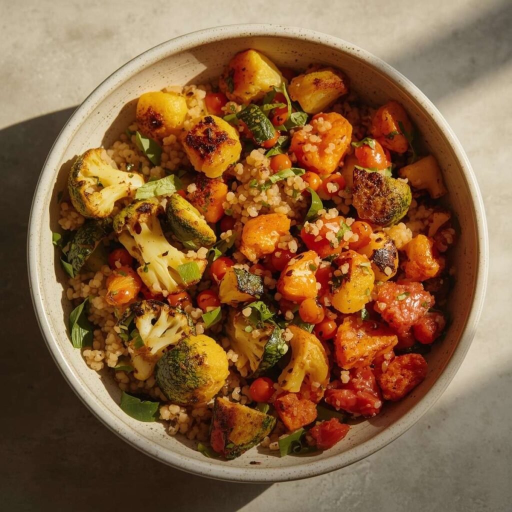 roasted vegetable quinoa bowl