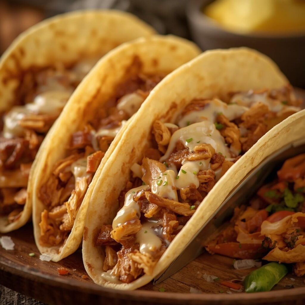 shredded chicken tacos