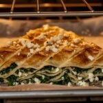 triangle Spanakopita with spinach,