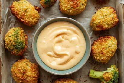 Thumbnail for Crispy Air Fryer Broccoli Cheddar Poppers
