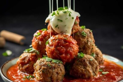 Thumbnail for Cheesy Keto Low-Carb Mozzarella Meatballs