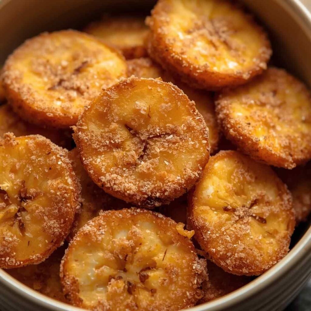 Cinnamon Sugar Air Fryer Banana Chips