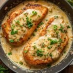 Creamy Garlic Parmesan Keto Pork Chops
