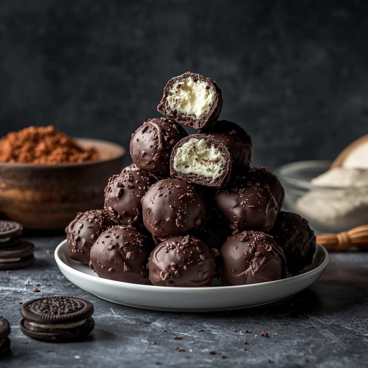 Creamy Keto Oreo Balls Chocolate Enrich