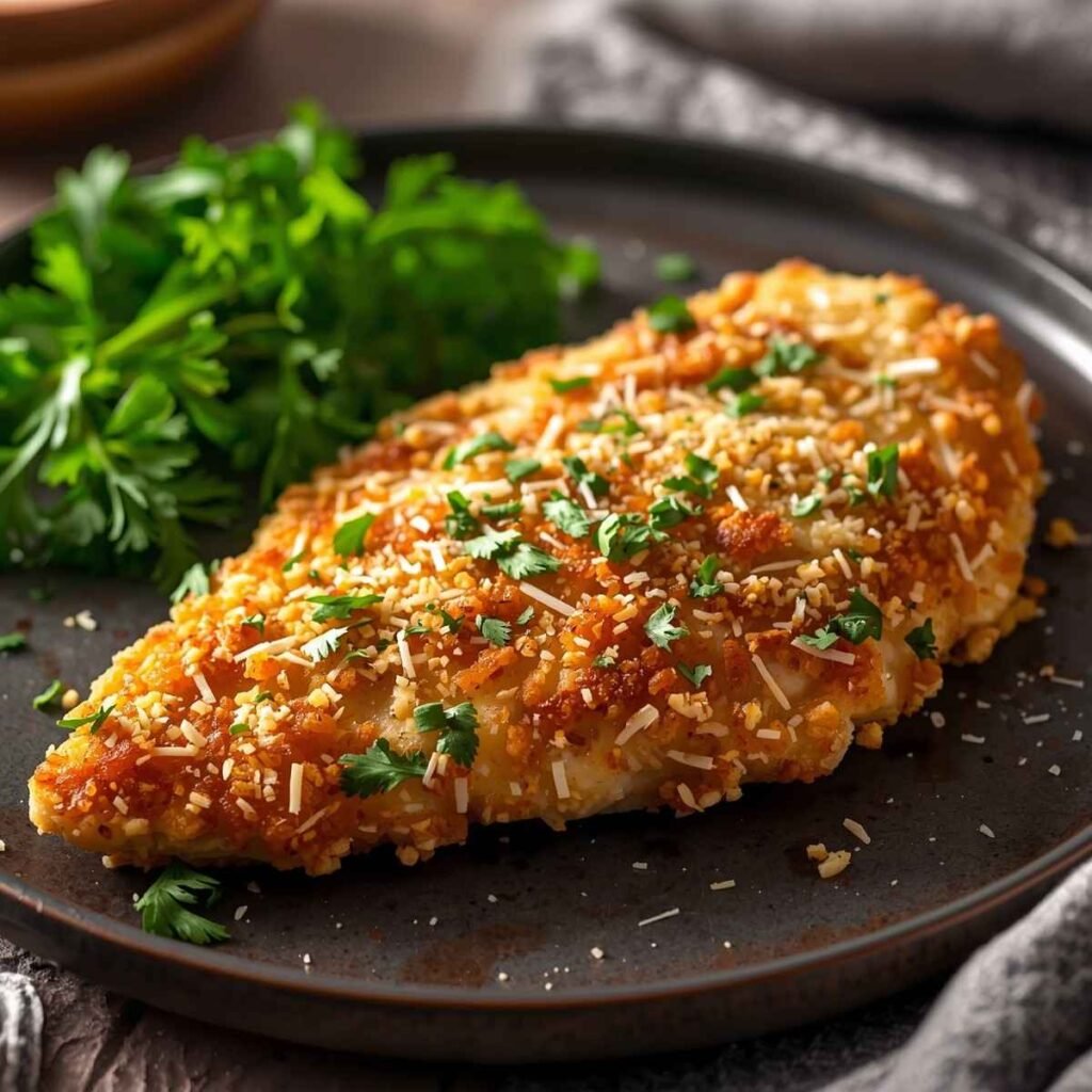 Crispy Air Fryer Parmesan Crusted Chicken