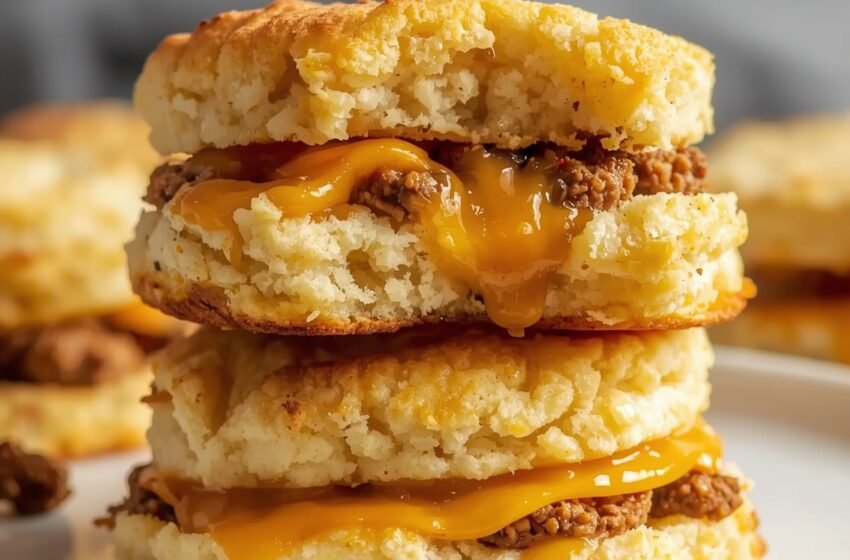 Fluffy Keto Sausage Cheese Biscuits (Easy Low-Carb Breakfast)