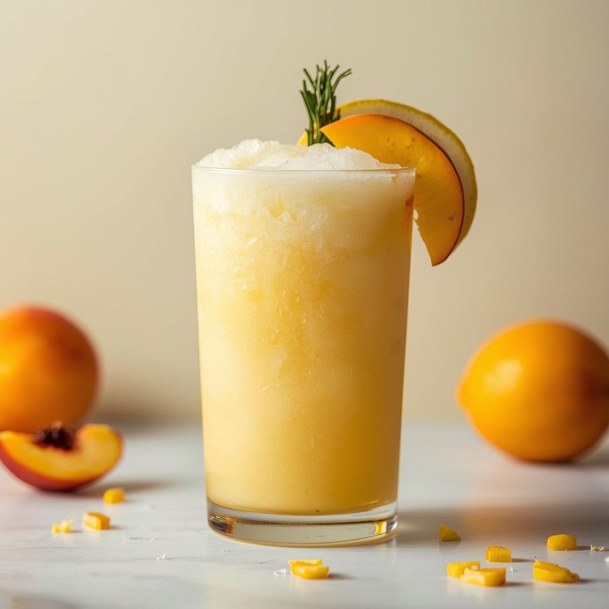 Frozen Peach Lemonade Slush (Refreshing Summer Slushie)