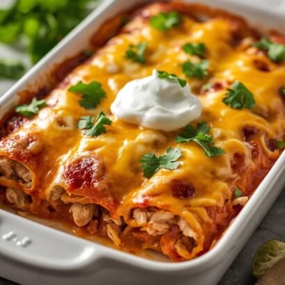 Healthy High-Protein Chicken Enchiladas (Easy Protein-Packed Dinner)