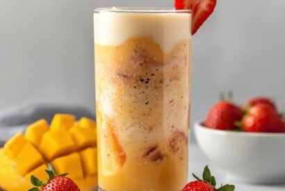 Thumbnail for Healthy Mango Strawberry Sunrise Smoothie (Quick & Refreshing Breakfast Drink)
