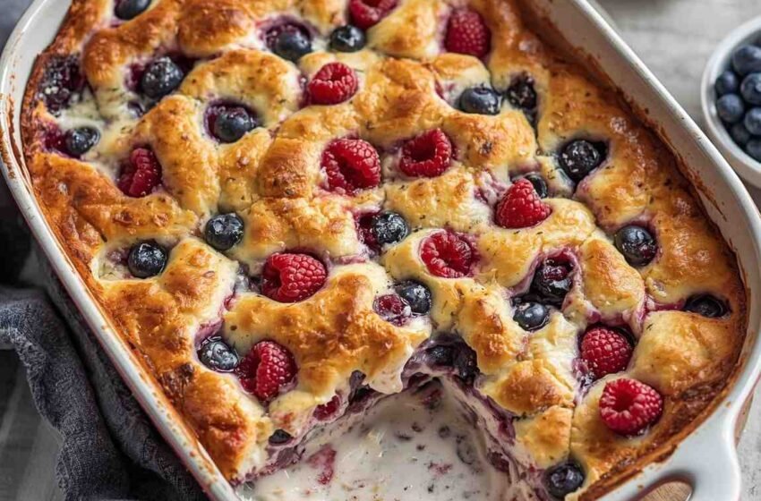 High-Protein Berry Greek Yogurt Breakfast Bake