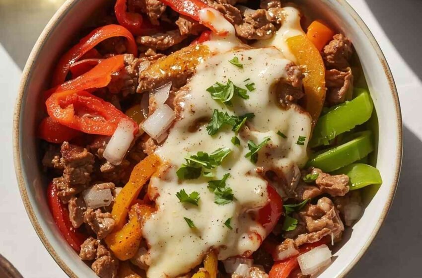 High-Protein Philly Cheesesteak Bowls (Easy Low-Carb Dinner)