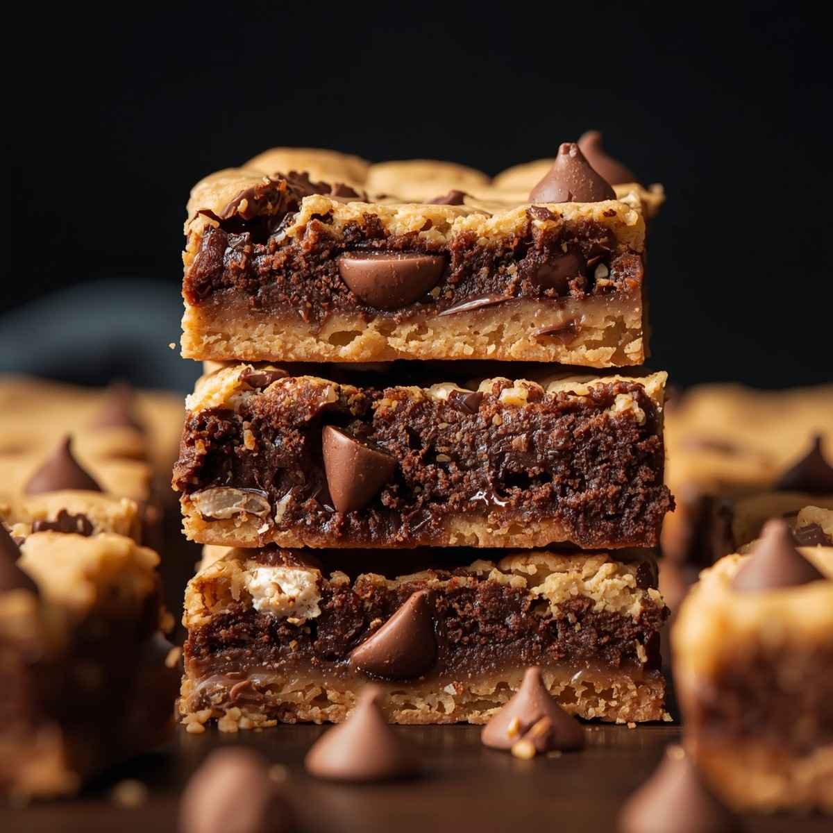 Keto Brownie Cookie Bars (Fudgy Brookies, Sugar-Free & Gluten-Free)