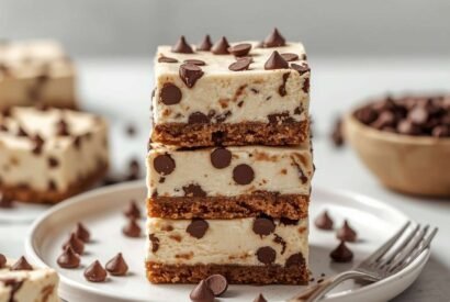 Thumbnail for Keto Chocolate Chip Cheesecake Bars (Creamy Low-Carb Dessert)