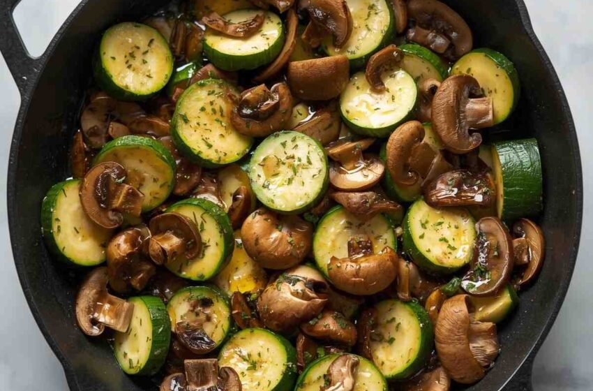 Sautéed Zucchini and Mushrooms (Quick Keto Healthy Skillet)