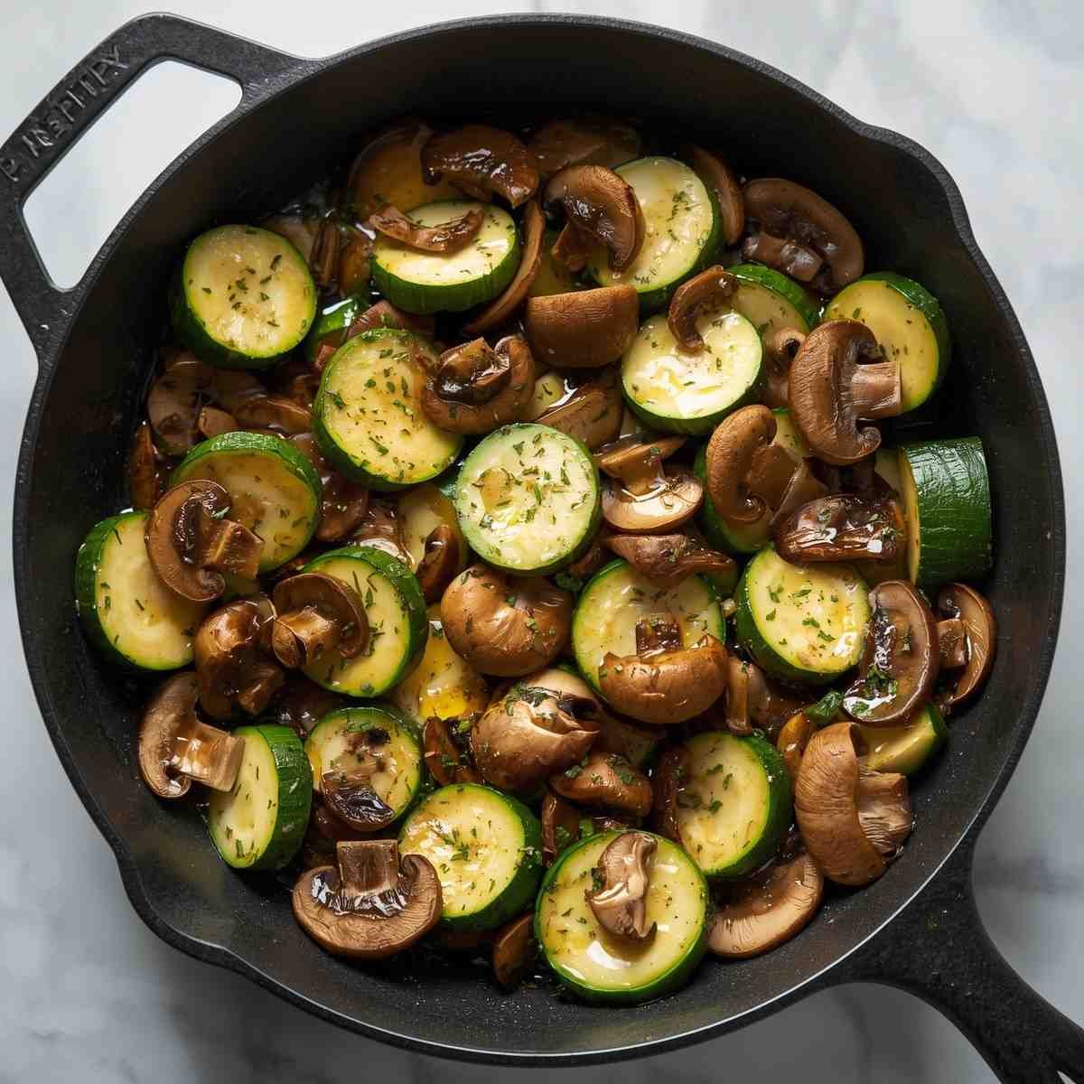 Sautéed Zucchini and Mushrooms (Quick Keto Healthy Skillet)