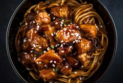 Thumbnail for Sticky Garlic Chicken Noodles (Easy High-Protein Dinner)