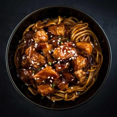 Sticky Garlic Chicken Noodles (Easy High-Protein Dinner)
