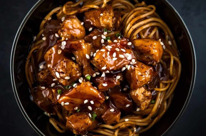 Sticky Garlic Chicken Noodles (Easy High-Protein Dinner)