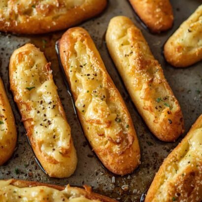 Zero Carb Cheesy Garlic Breadsticks