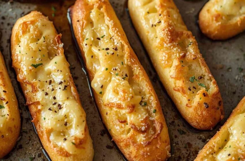 Zero Carb Cheesy Garlic Breadsticks