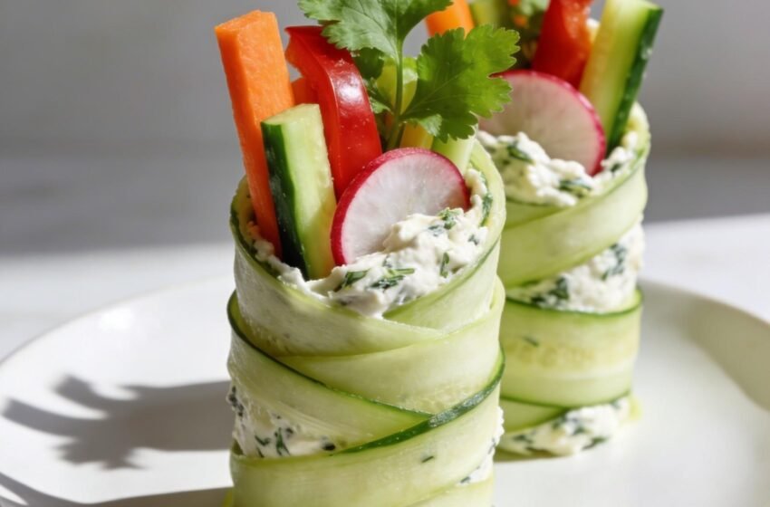 fresh cucumber veggie roll-ups