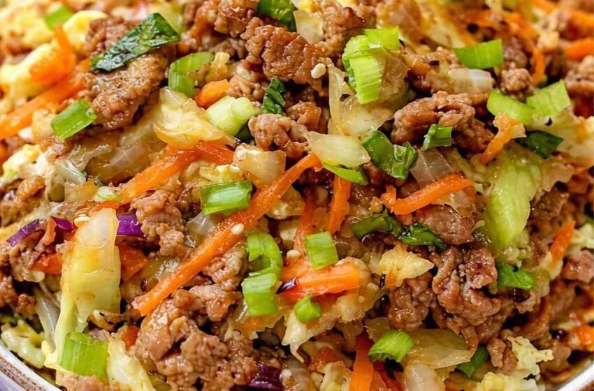 Low-Carb Easy Egg Roll in a Bowl