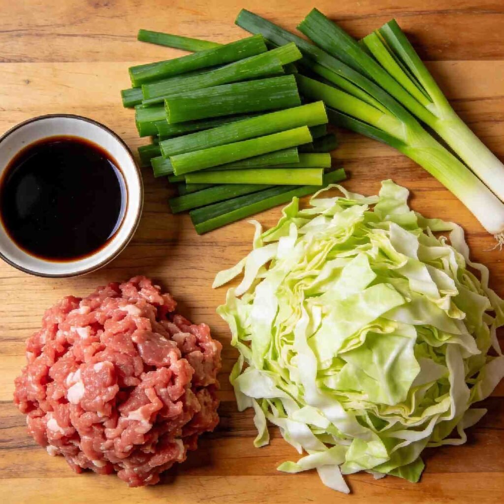 Low Carb Egg Roll in a Bowl ingredients