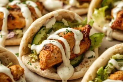 Thumbnail for Sheet Pan Chicken Pitas with Herby Ranch Recipe