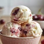 Creamy Homemade Cherry Vanilla Ice Cream