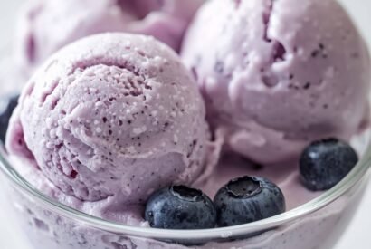 Thumbnail for Quick & Easy Blueberry Greek Frozen Yogurt