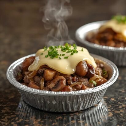 Keto Mushroom Swiss Burger Bowl
