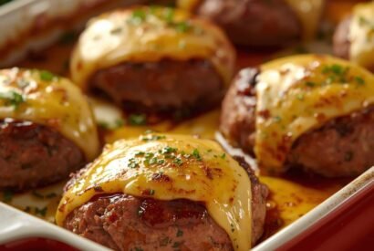 Thumbnail for High Protein Cheesy Beef Patties Bake