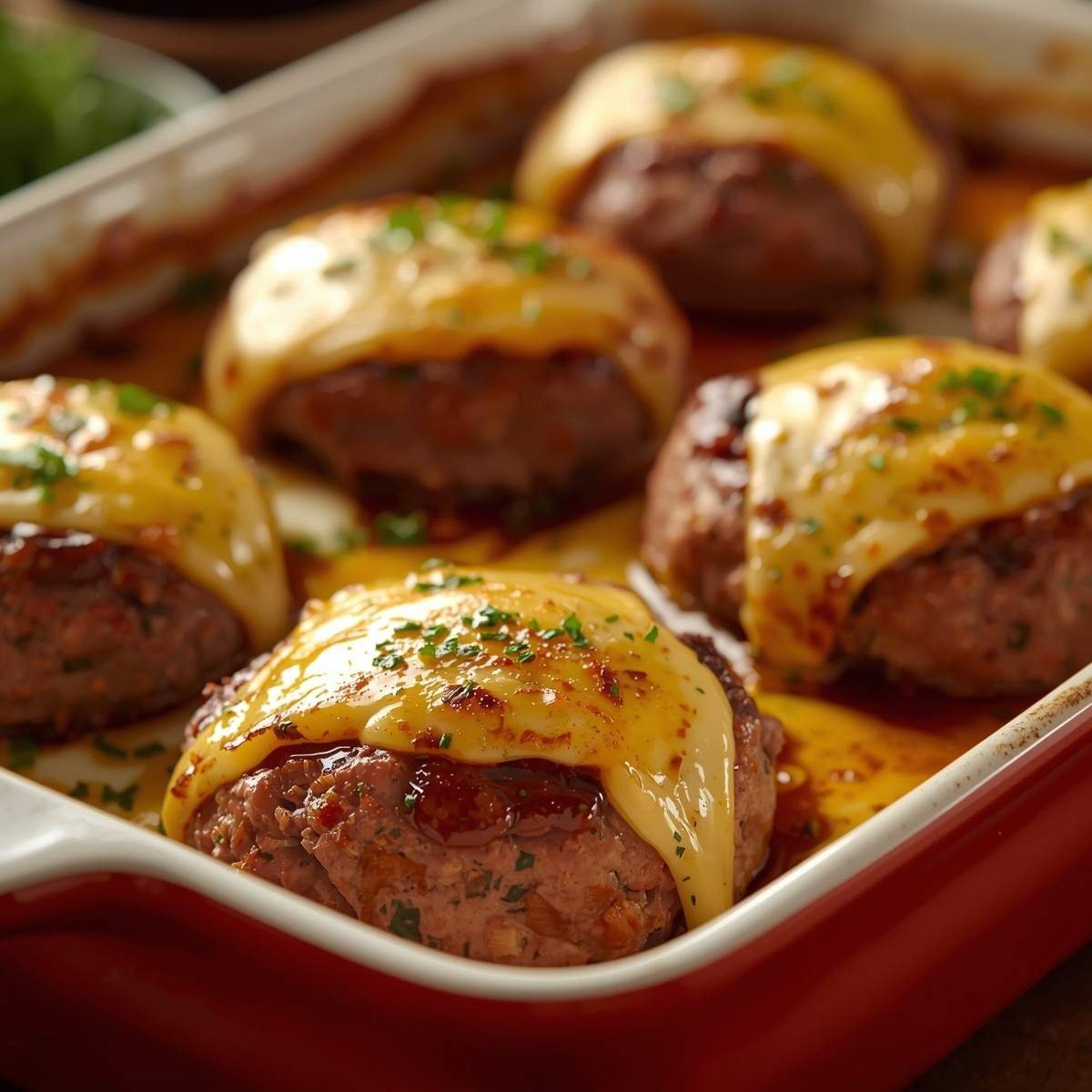 High Protein Cheesy Beef Patties Bake