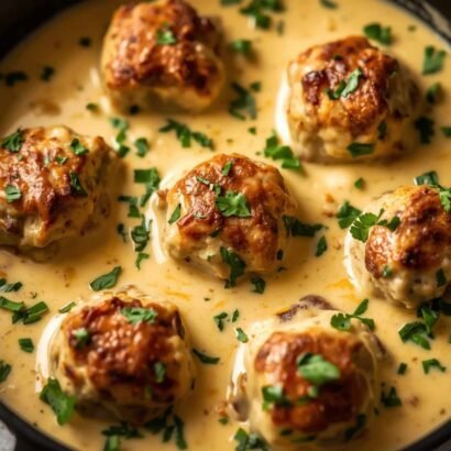 Creamy Parmesan Turkey Meatballs (Keto + Low Carb)