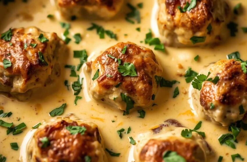Creamy Parmesan Turkey Meatballs (Keto + Low Carb)