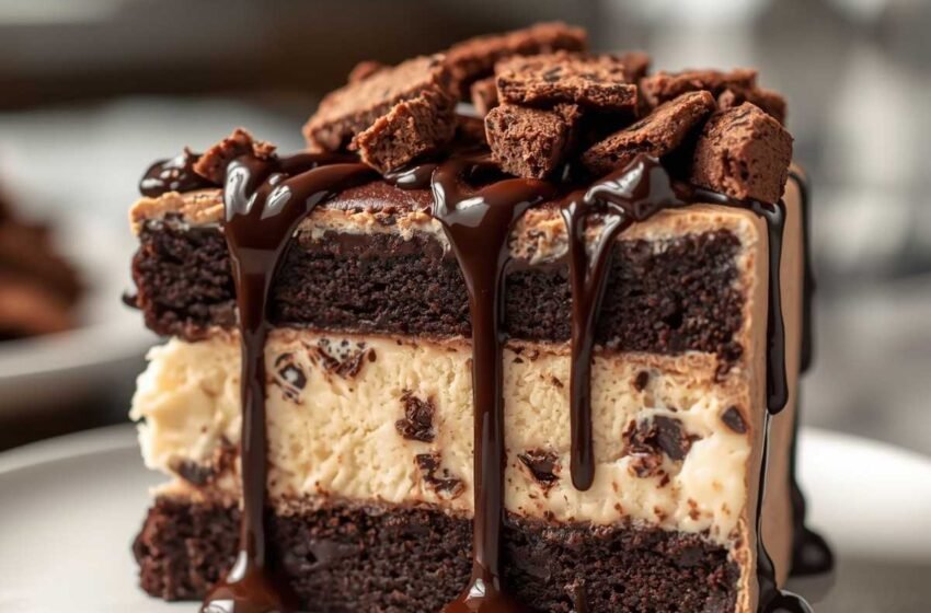 Frozen Brownie Ice Cream Cake