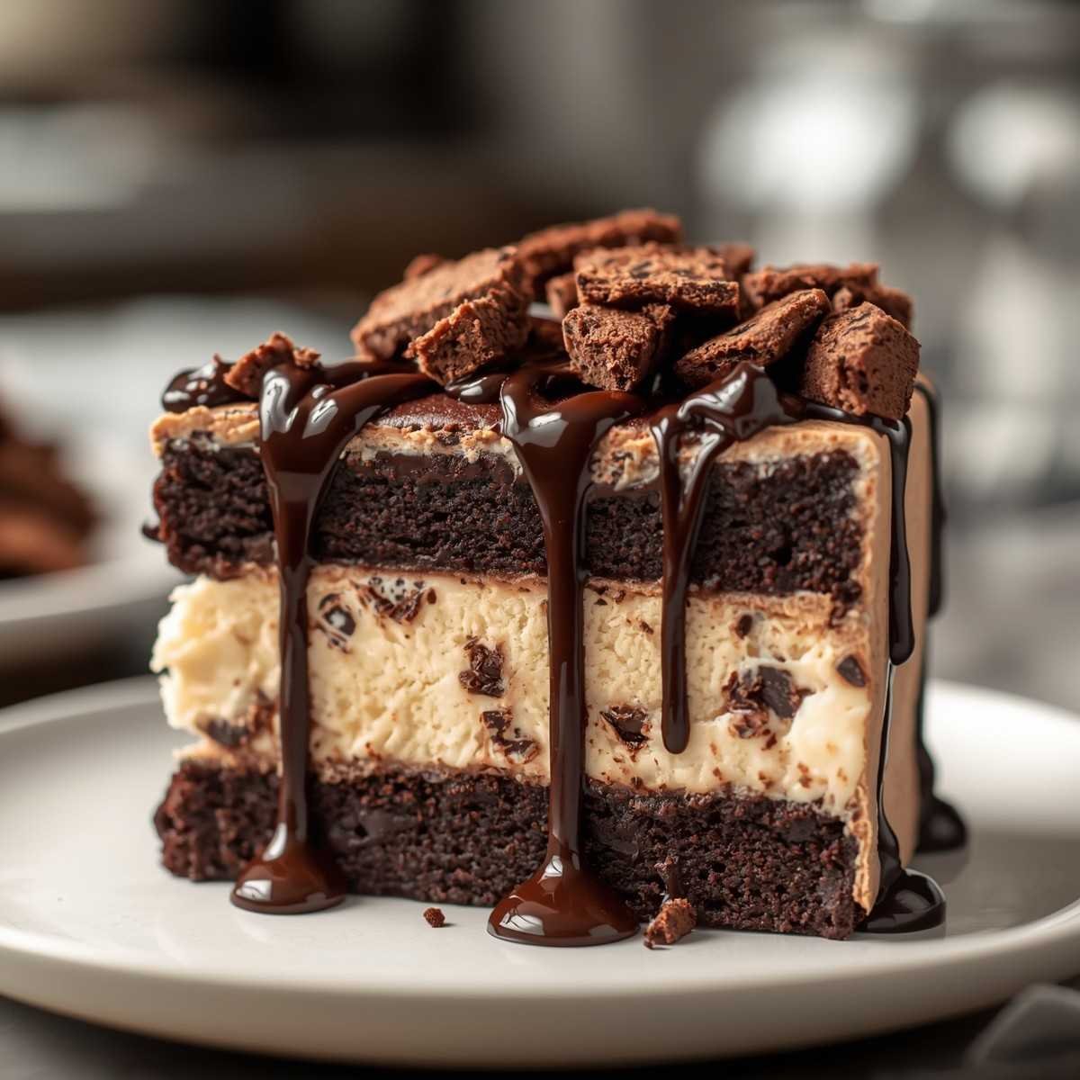 Frozen Brownie Ice Cream Cake