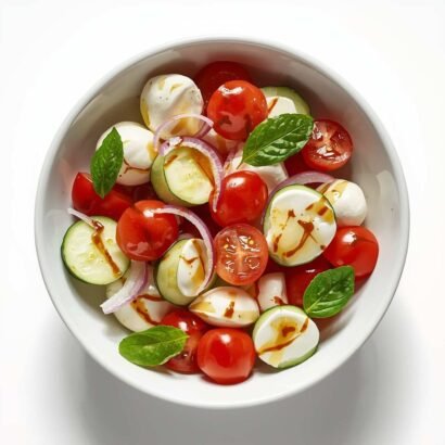 Easy Cucumber Caprese Salad Recipe