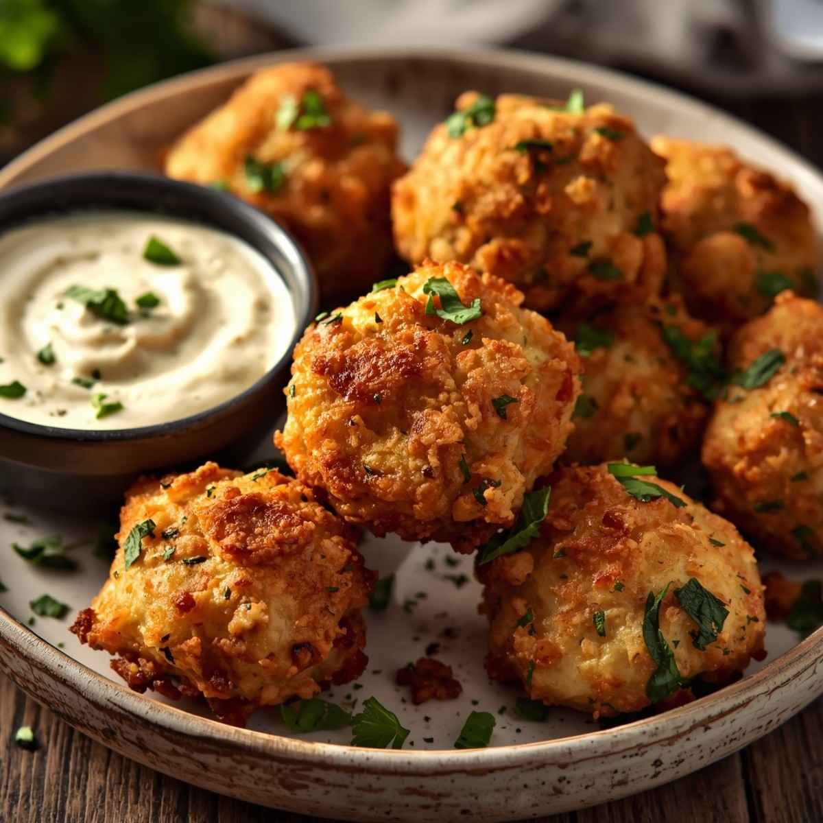 Golden Baked Chicken Zucchini Protein Poppers