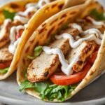 High-Protein Crispy Cottage Cheese Flatbread Chicken Wraps