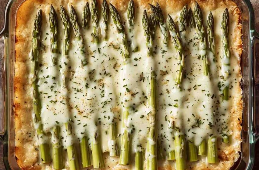 High Protein Asparagus Cheese Bake