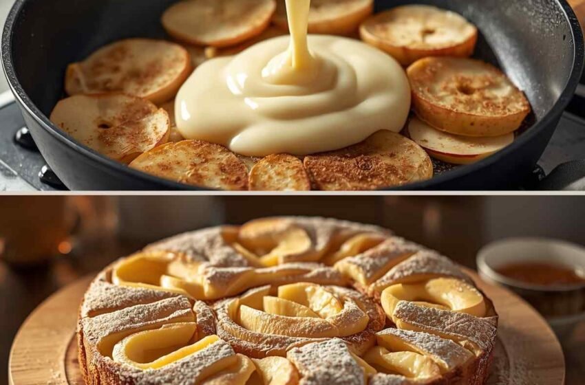 Apple Custard Cake